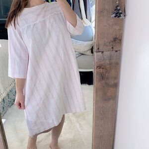 Vintage pink floral cotton nightgown size small